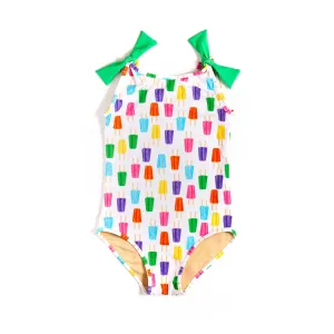 Girl’s Tie-Shoulder One-Piece Swimsuit Lickety Split
