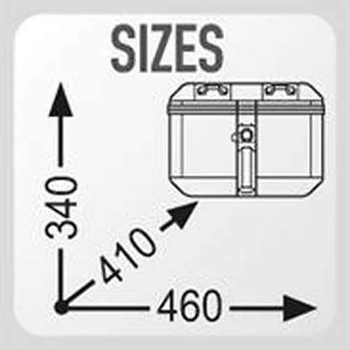 Givi DLM46 Dolomiti Top Box Silver 46 lt