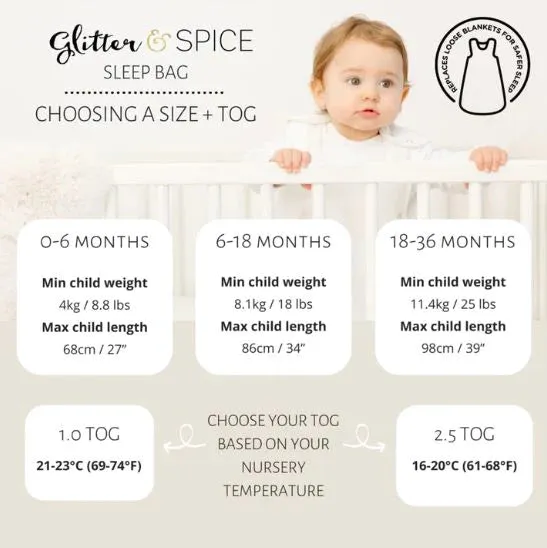 Glitter & Spice Sleep Bag 2.5 TOG