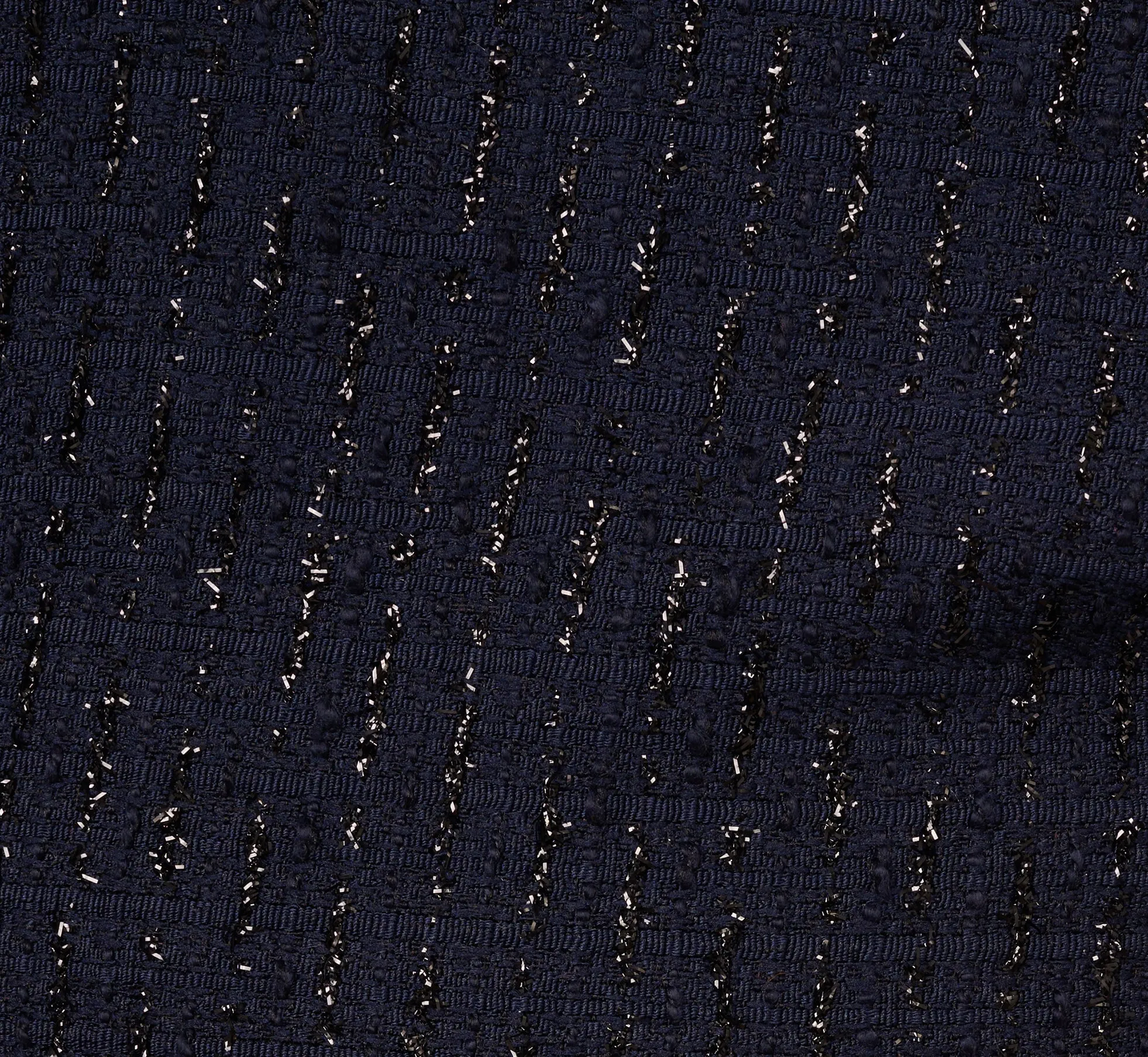Glitter Boucle Stretch Gown In Navy