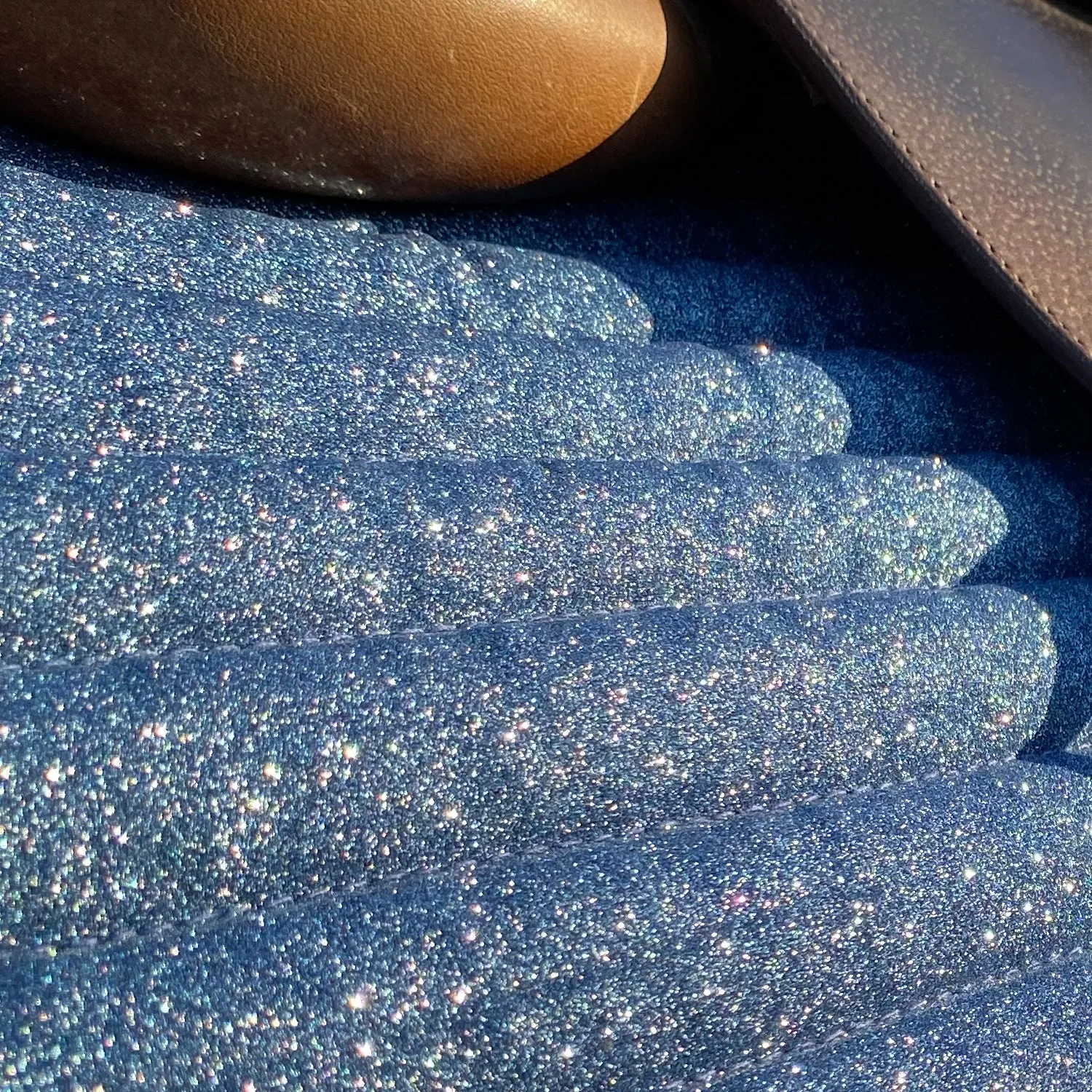 Glitter Mesh Jumping Saddle Pad French Riviera Sky Blue