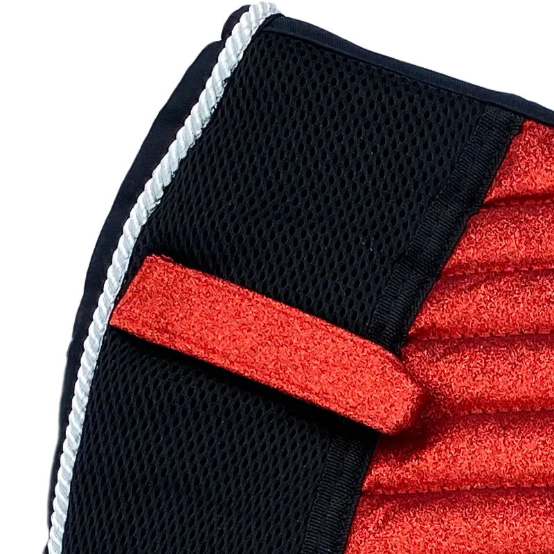 Glitter Mesh Sparkly Dressage Saddle Pad Candy Red