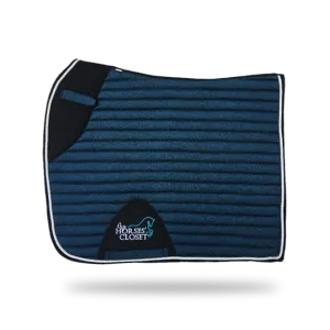 Glitter Mesh Sparkly Dressage Saddle Pad Midnight Blue