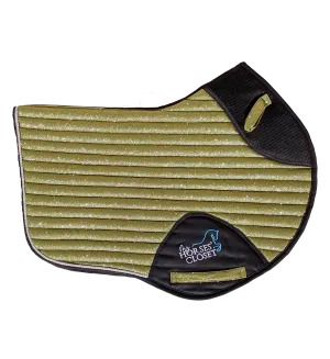 Glitter Mesh Sparkly Jumping Saddle Pad Apple Green