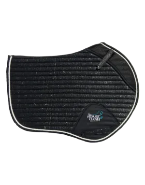 Glitter Mesh Sparkly Jumping Saddle Pad Carbon Black