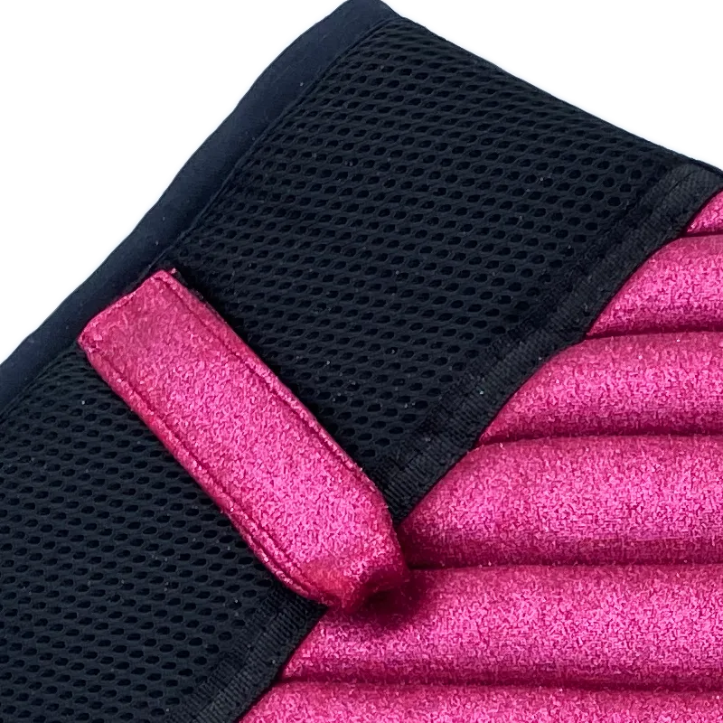 Glitter Mesh Sparkly Jumping Saddle Pad Hot Pink Fushia
