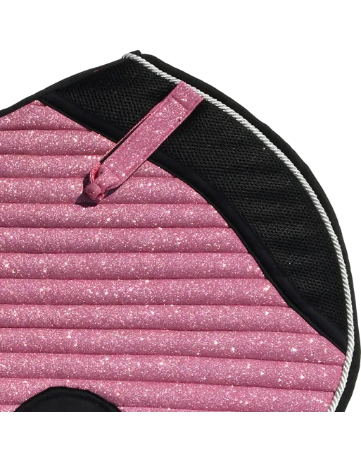 Glitter Mesh Sparkly Jumping Saddle Pad Pink