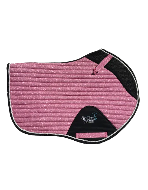 Glitter Mesh Sparkly Jumping Saddle Pad Pink