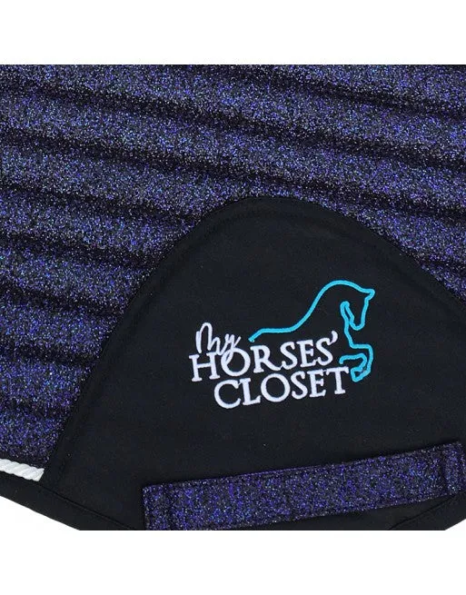 Glitter Sparkly Jumping Saddle Pad Plum Purple