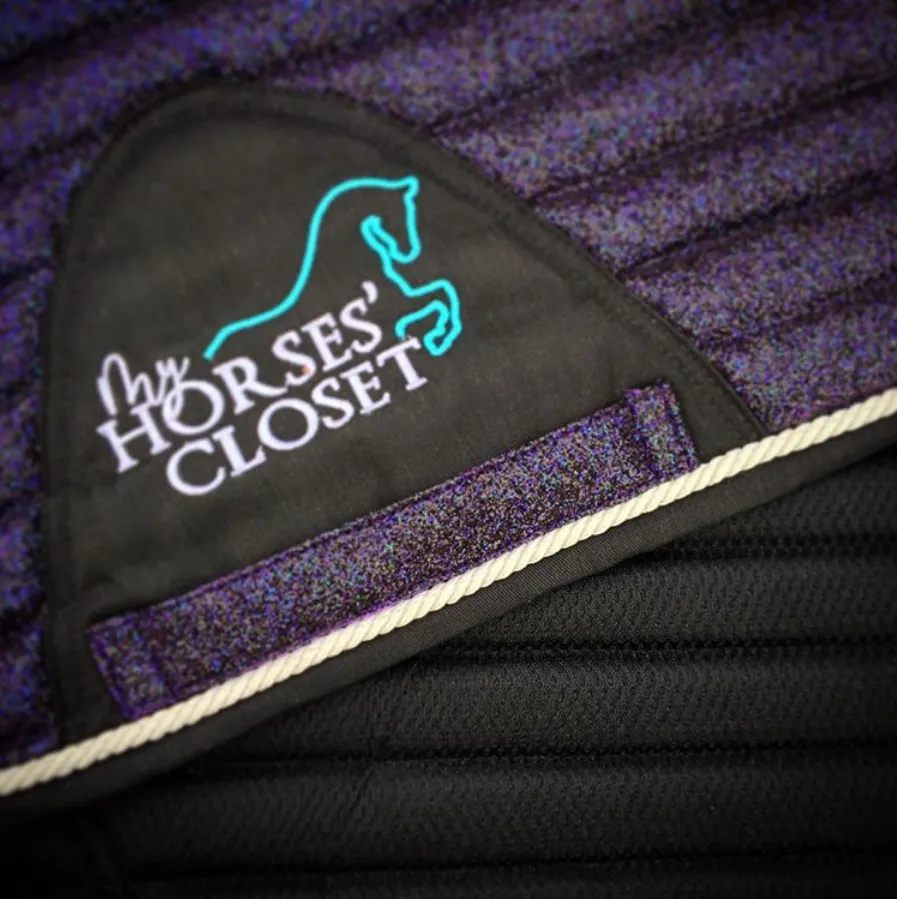 Glitter Sparkly Jumping Saddle Pad Plum Purple
