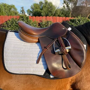 Glitter Sparkly Jumping Saddle Pad White Ice Snow