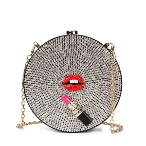 Glossy Design Round Shaped Clutch