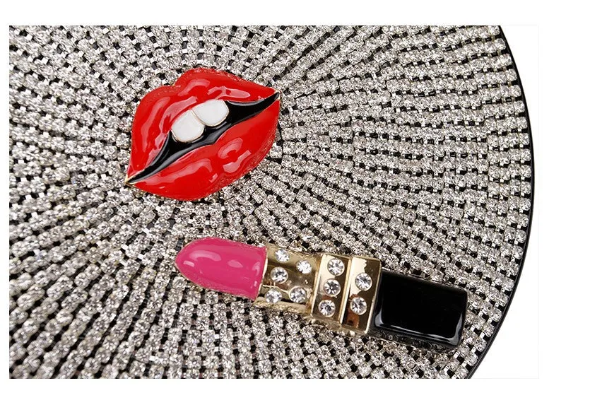 Glossy Design Round Shaped Clutch