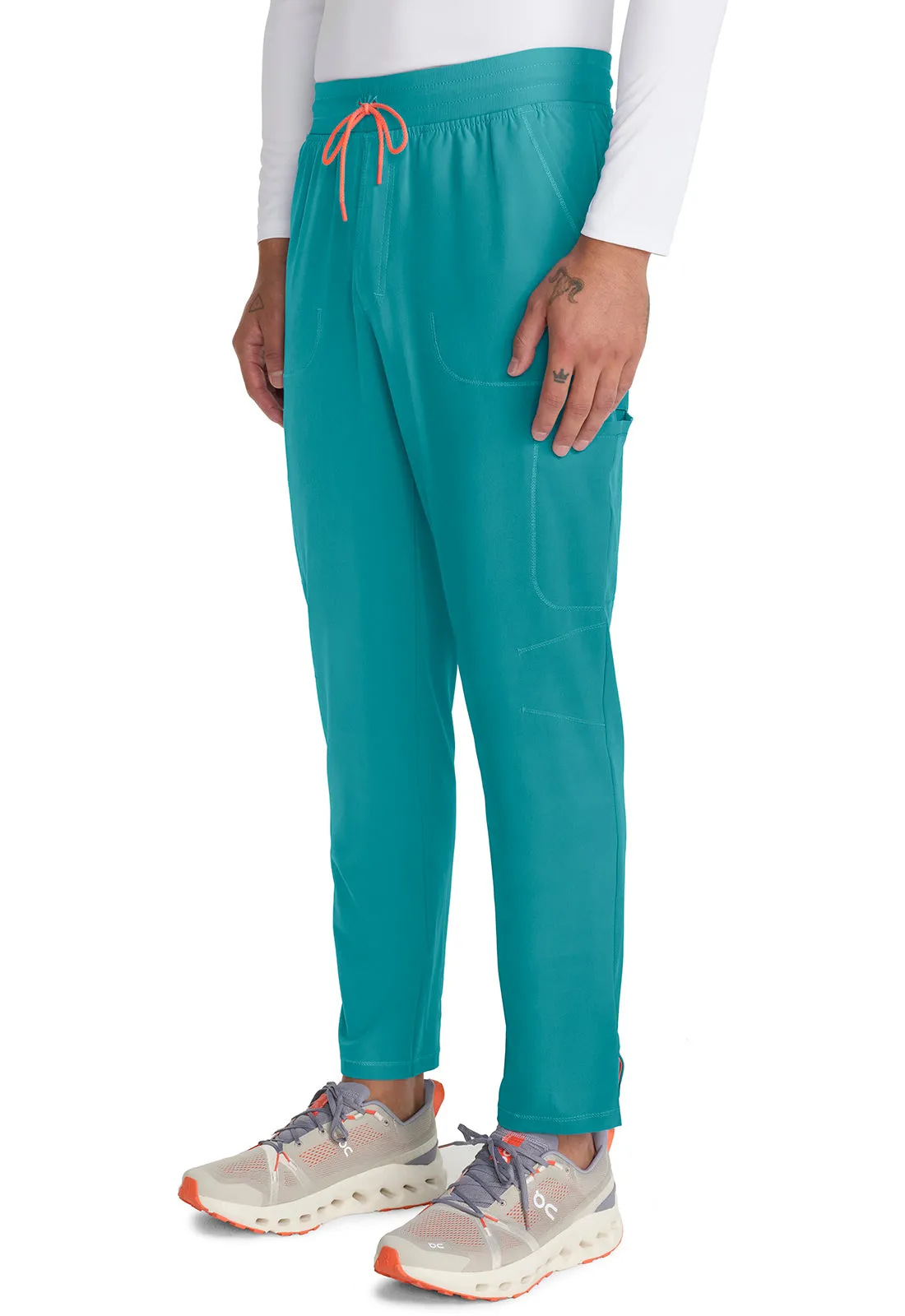 GNR8 IN200A Men's Drawstring Straight Leg Pants Teal Blue