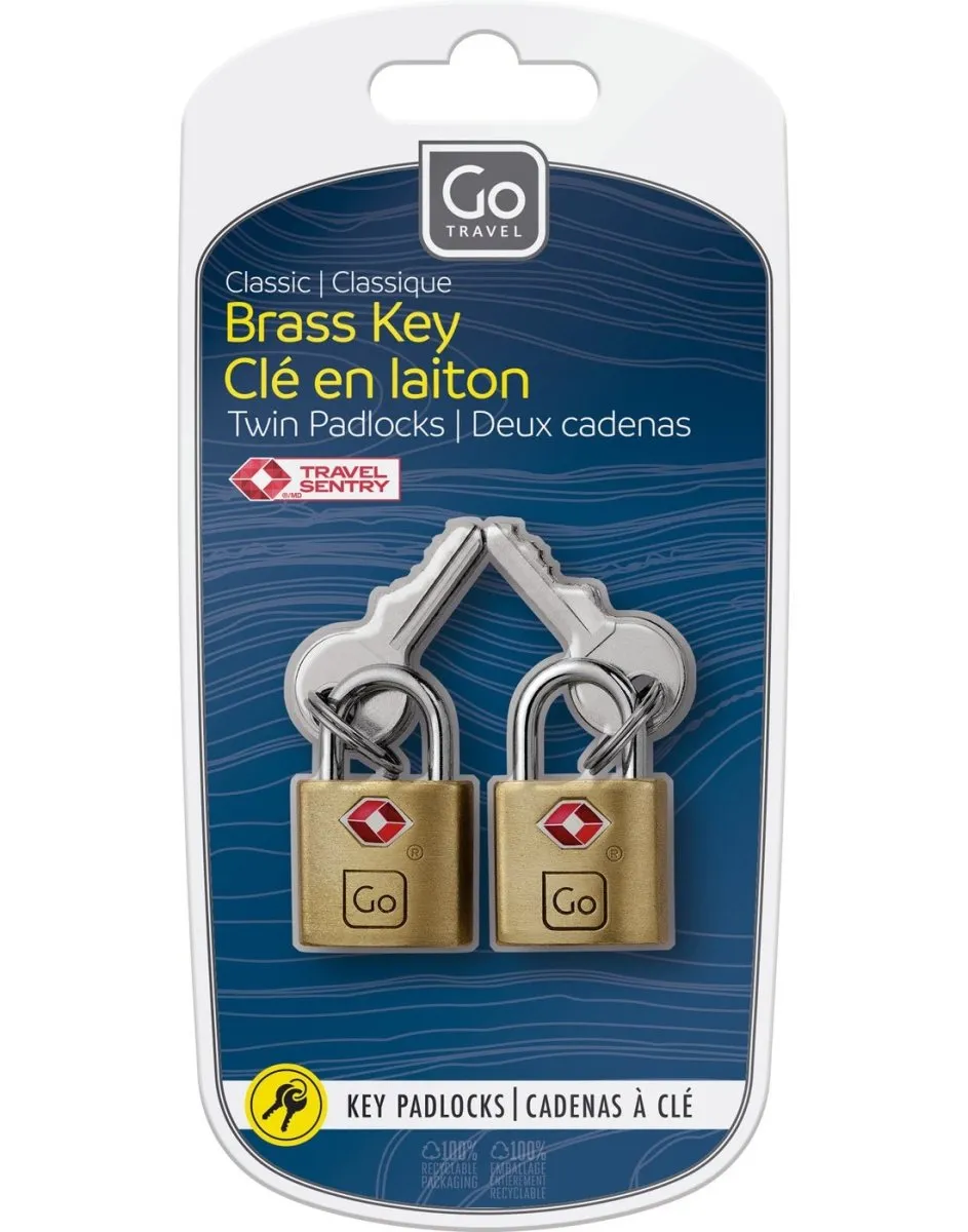 Go Travel TSA Brass Key Padlocks