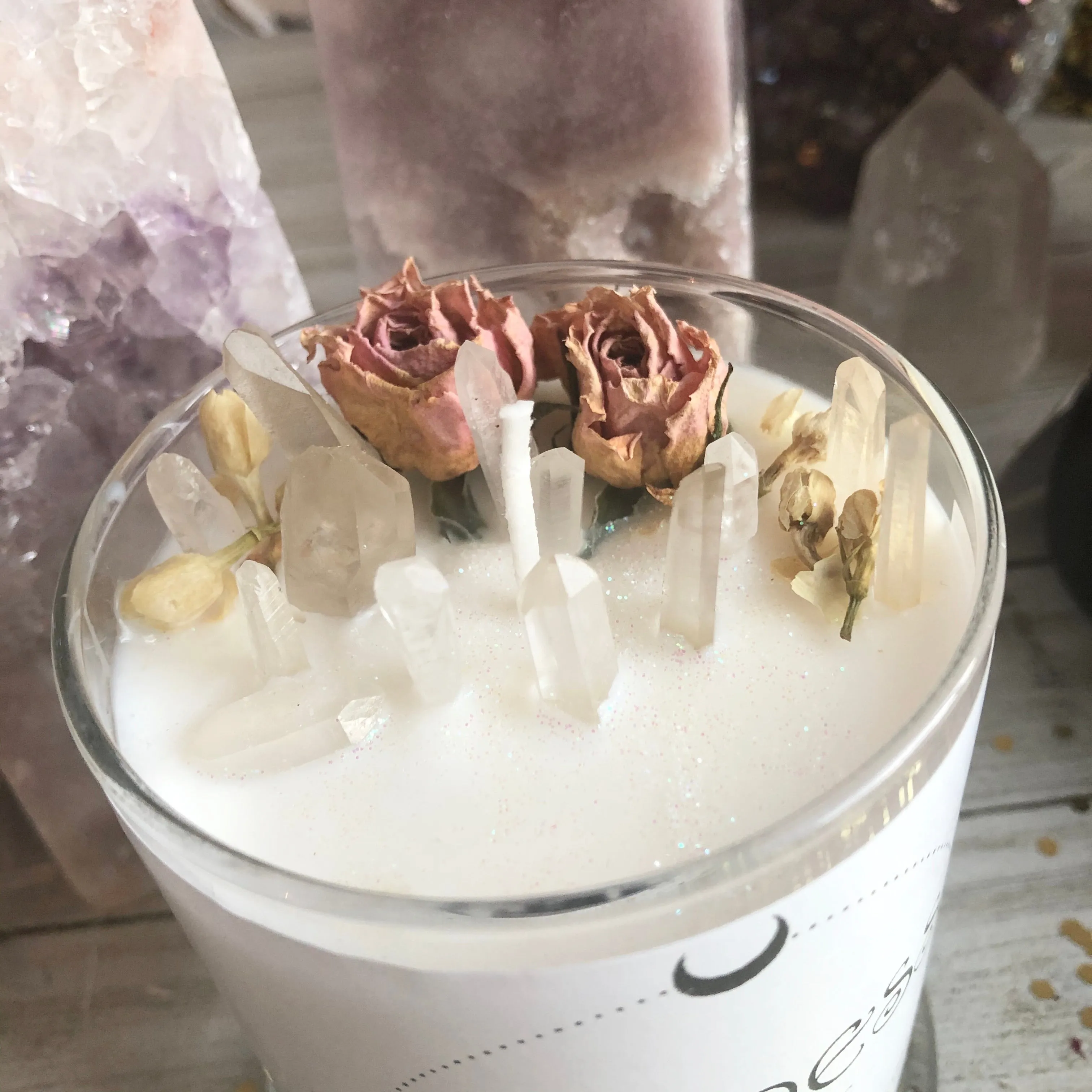 Goddess Crystal Candle