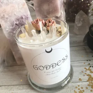 Goddess Crystal Candle