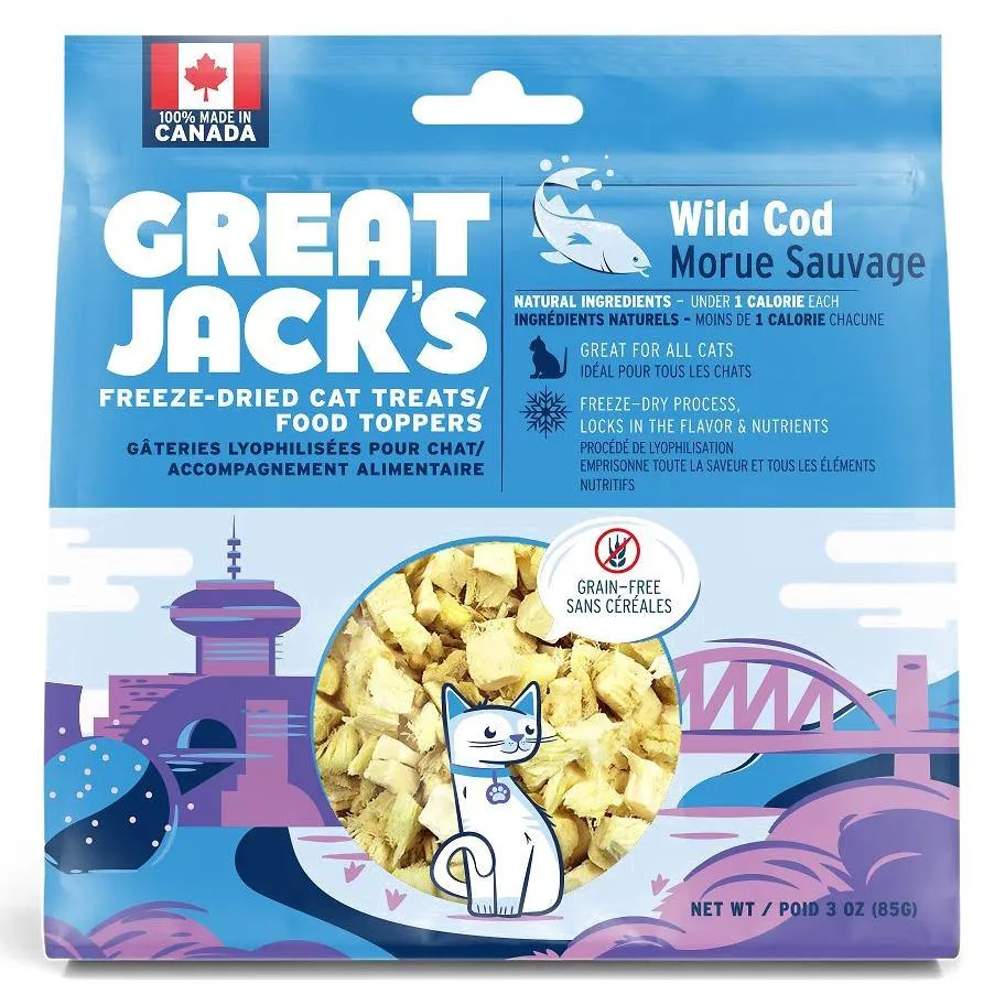 Great Jack's Wild Cod Freeze-Dried Grain-Free Cat Treats