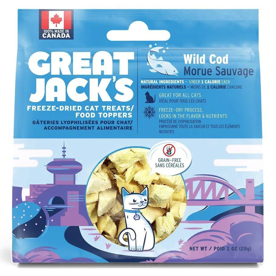 Great Jack's Wild Cod Freeze-Dried Grain-Free Cat Treats