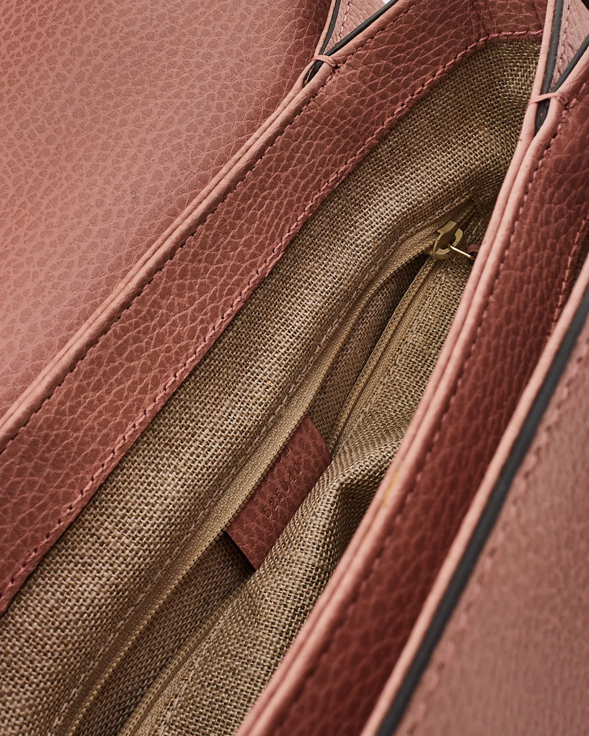 Gucci Pink Pebbled Leather Interlocking Dollar GG Convertible Chain Shoulder Bag