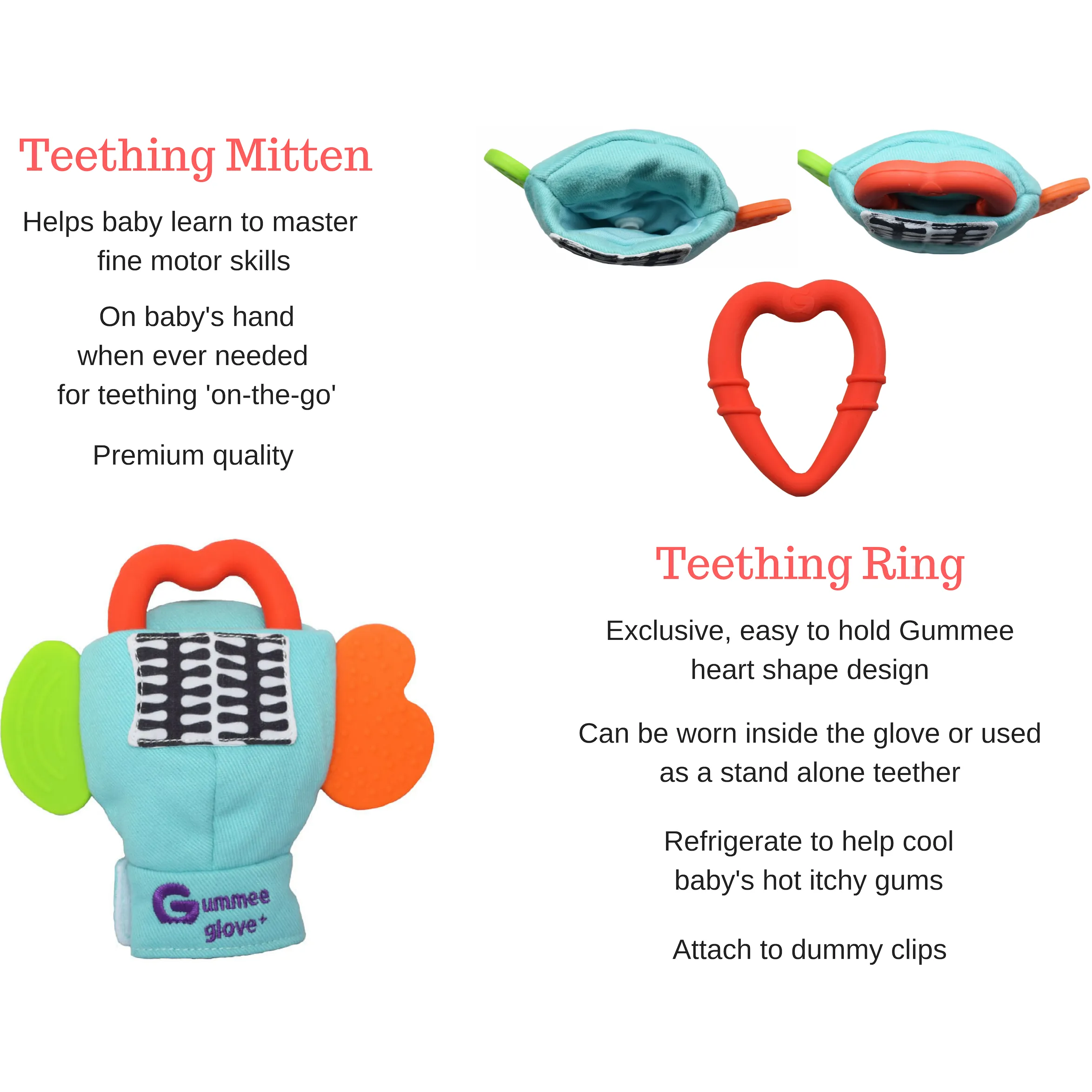 Gummee Follow On Pack - Gummee Glove Plus and Molar Mallet