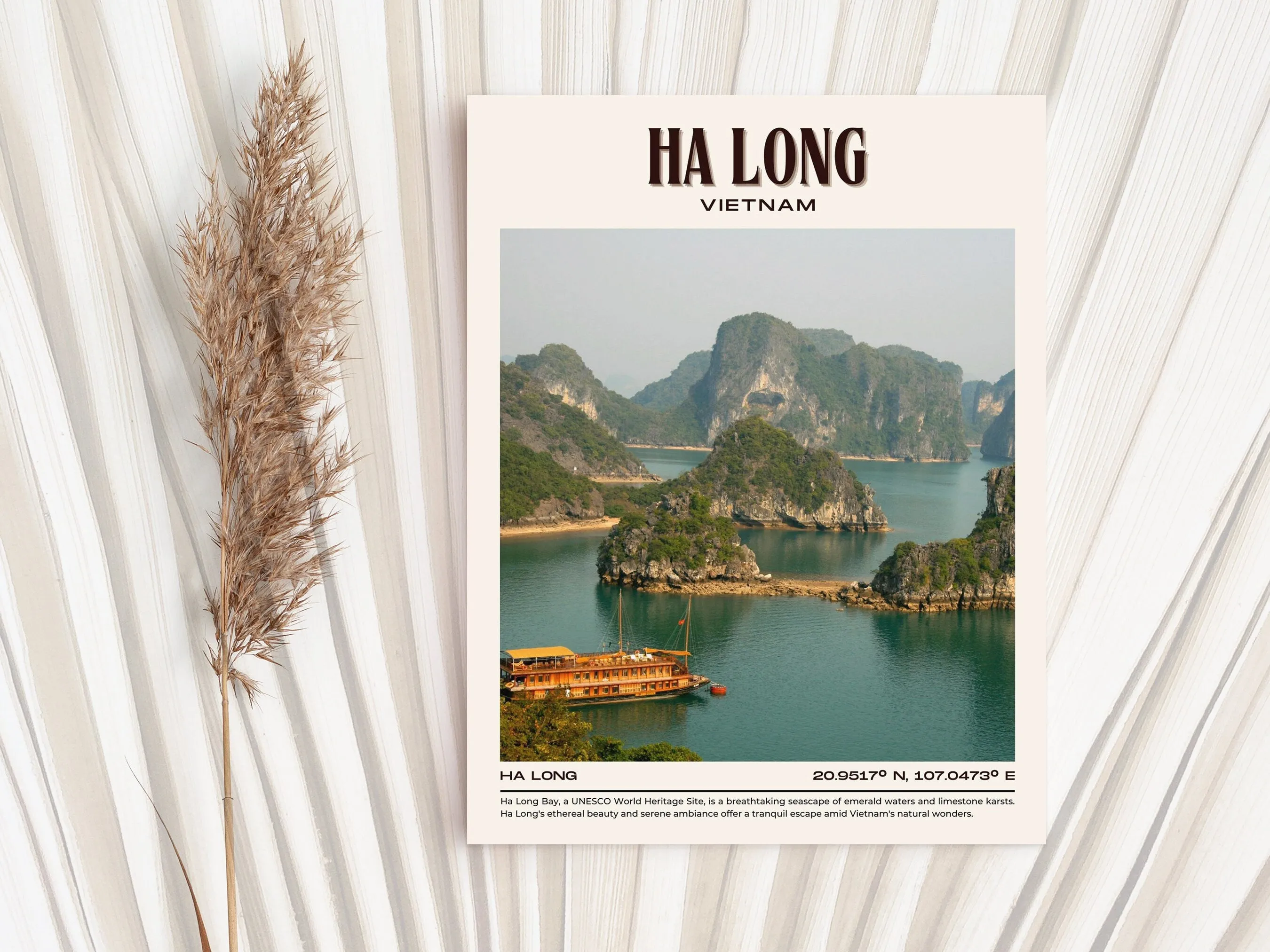 Ha Long Vintage Wall Art, Vietnam