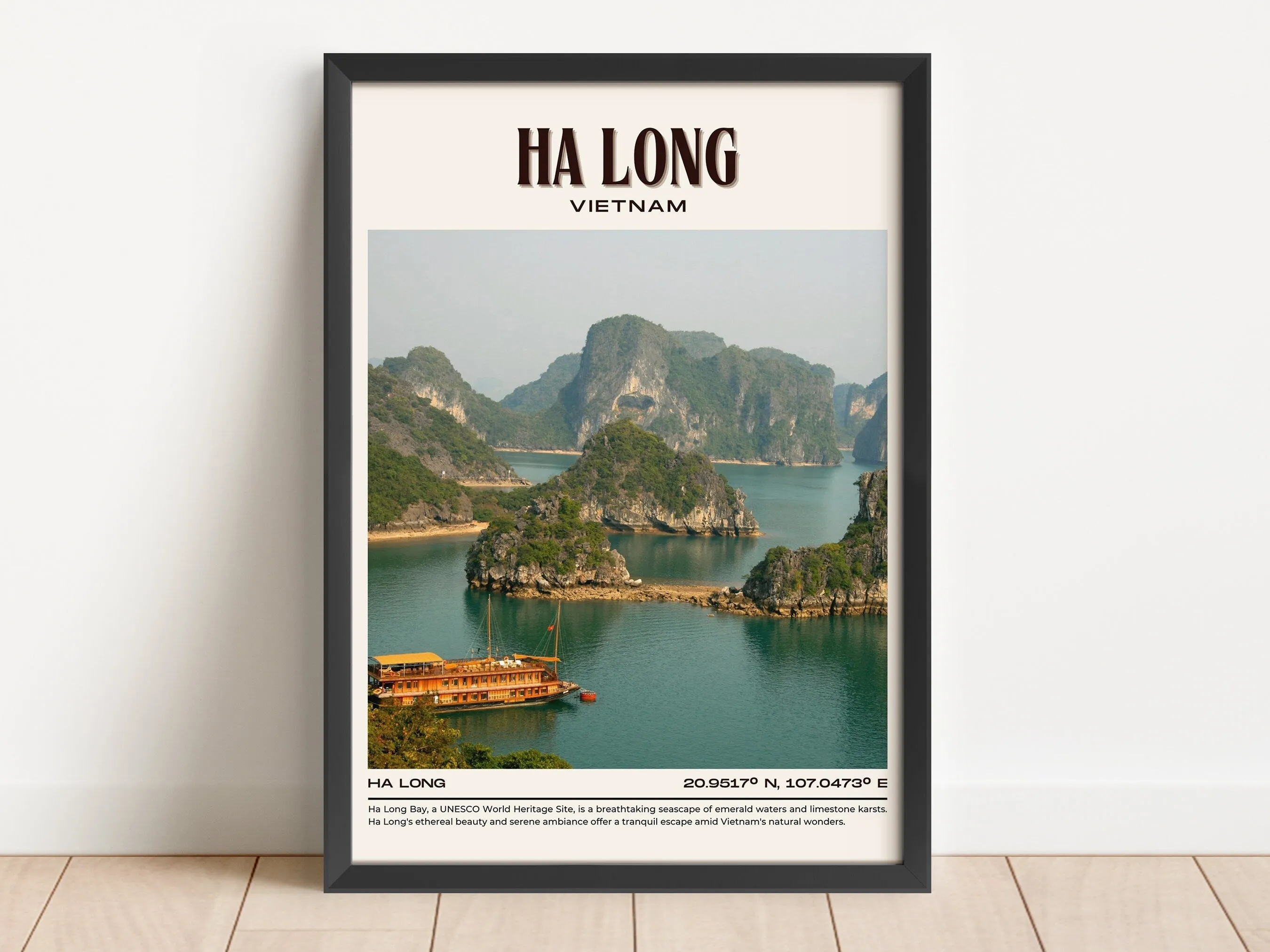 Ha Long Vintage Wall Art, Vietnam