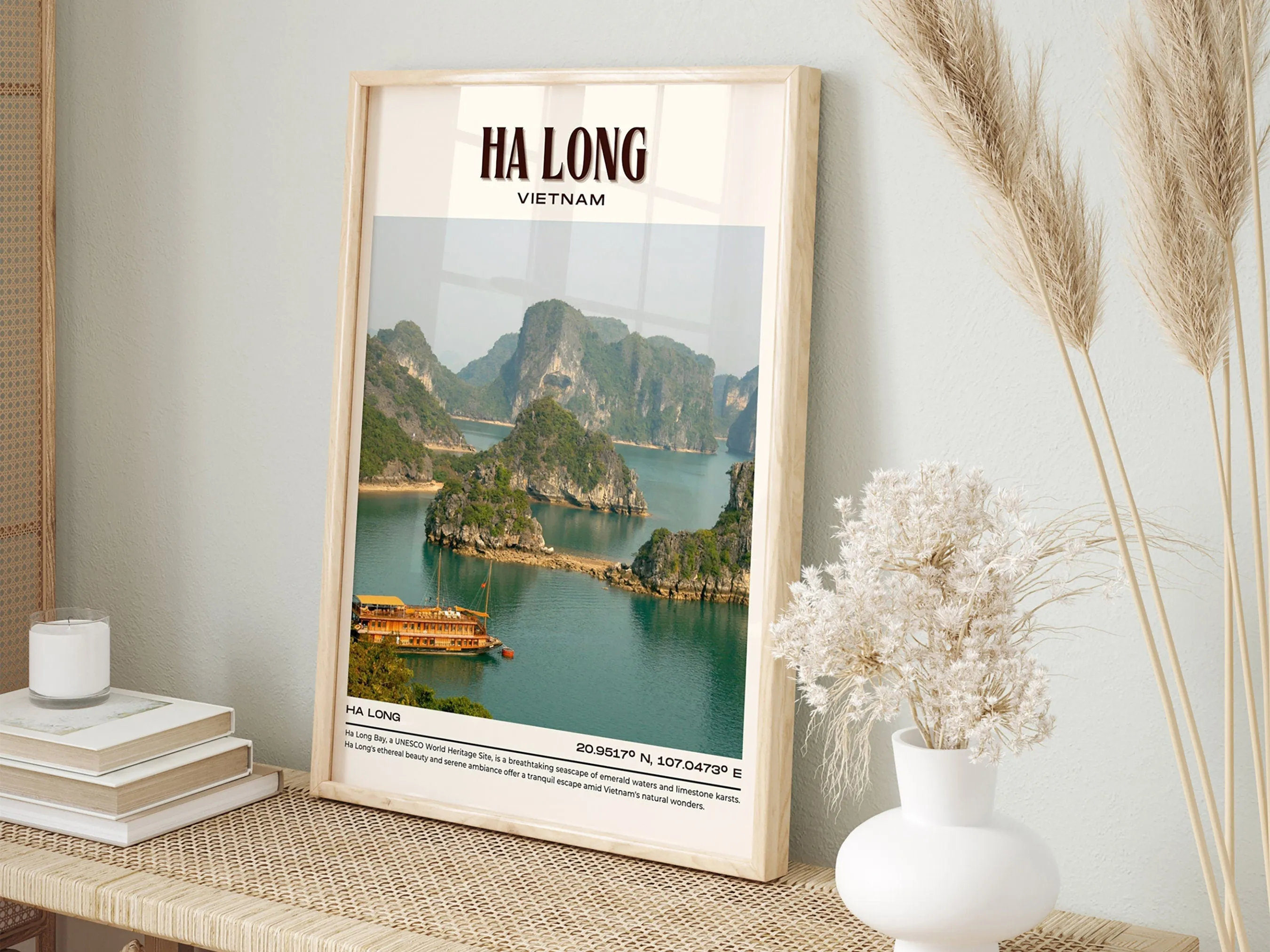 Ha Long Vintage Wall Art, Vietnam
