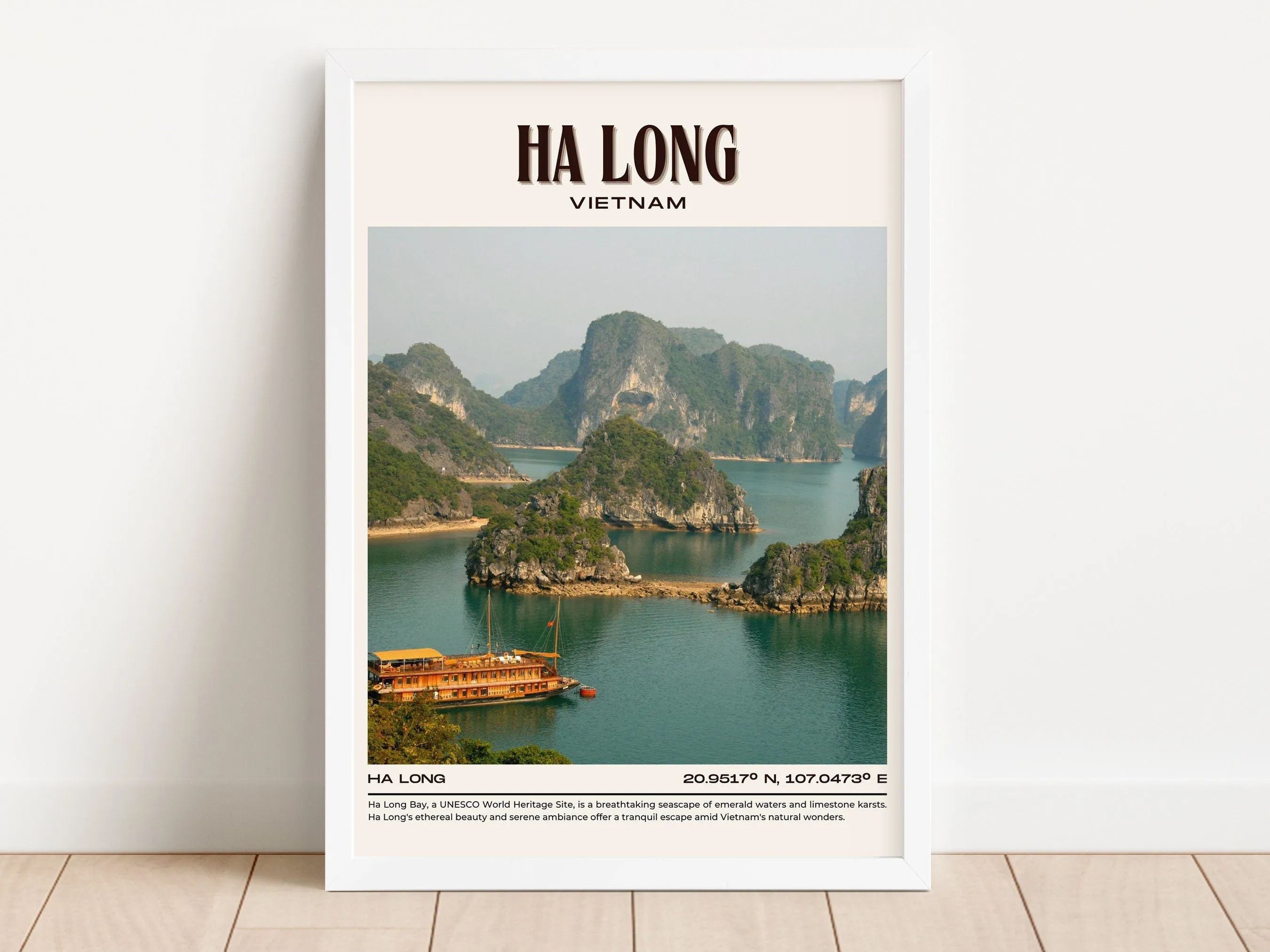 Ha Long Vintage Wall Art, Vietnam