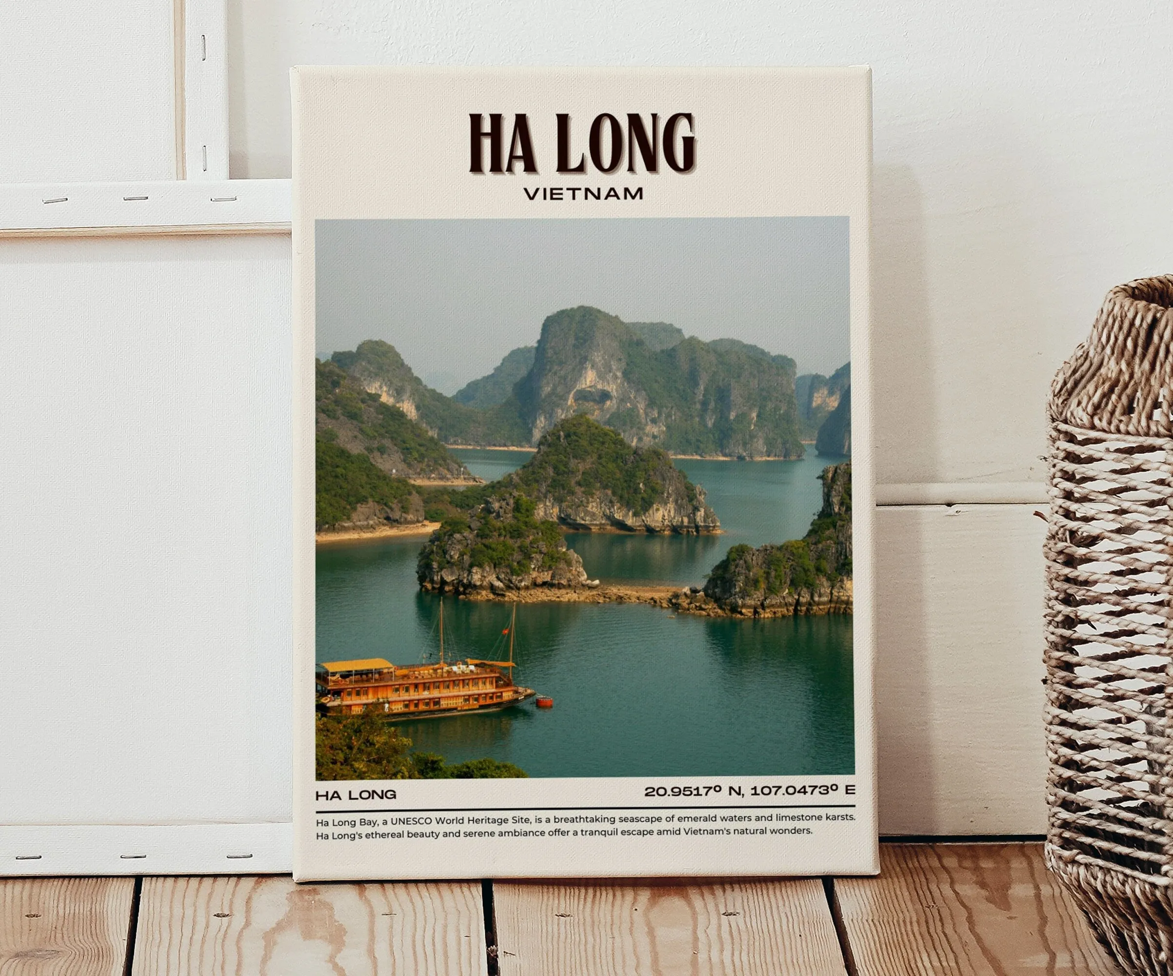 Ha Long Vintage Wall Art, Vietnam