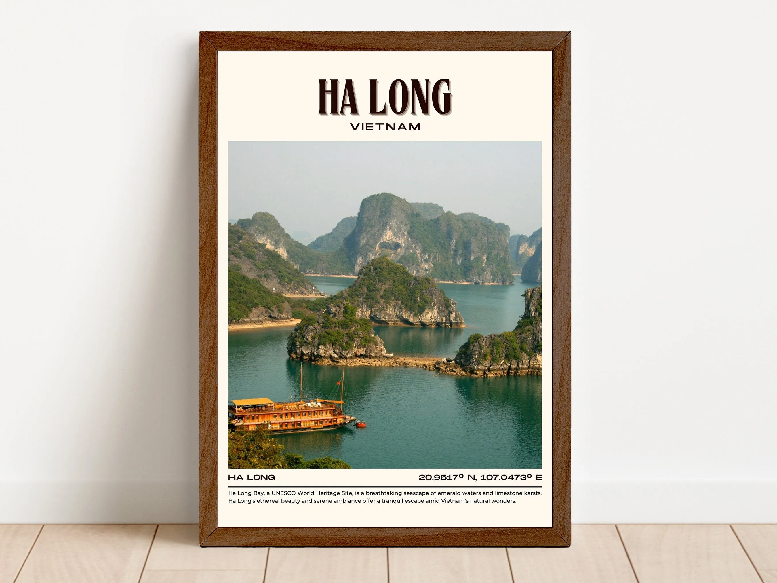 Ha Long Vintage Wall Art, Vietnam