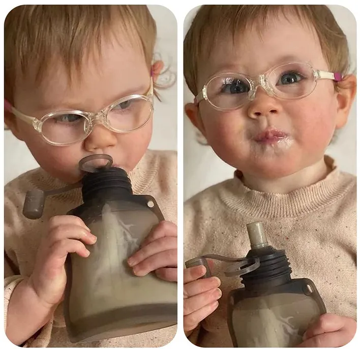 haakaa reusable baby food pouch, 130ml, 2 pcs