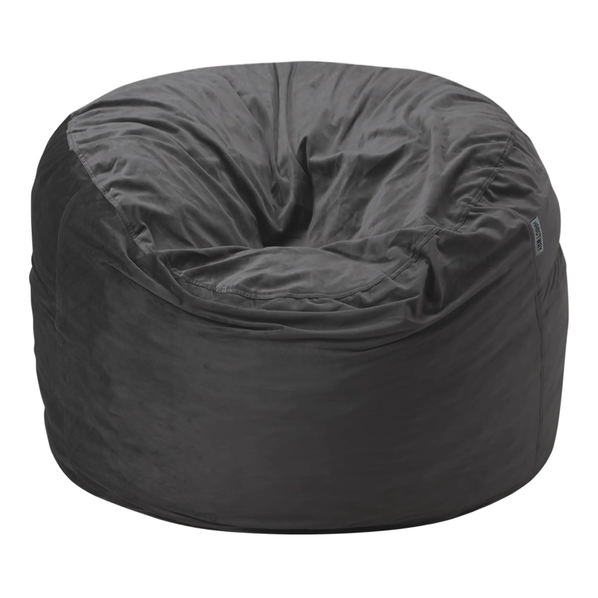 HABUTWAY Bean Bag Chair, 3Ft Luxurious Velvet Ultra with Rebound Memory Foam  Lazy Sofa