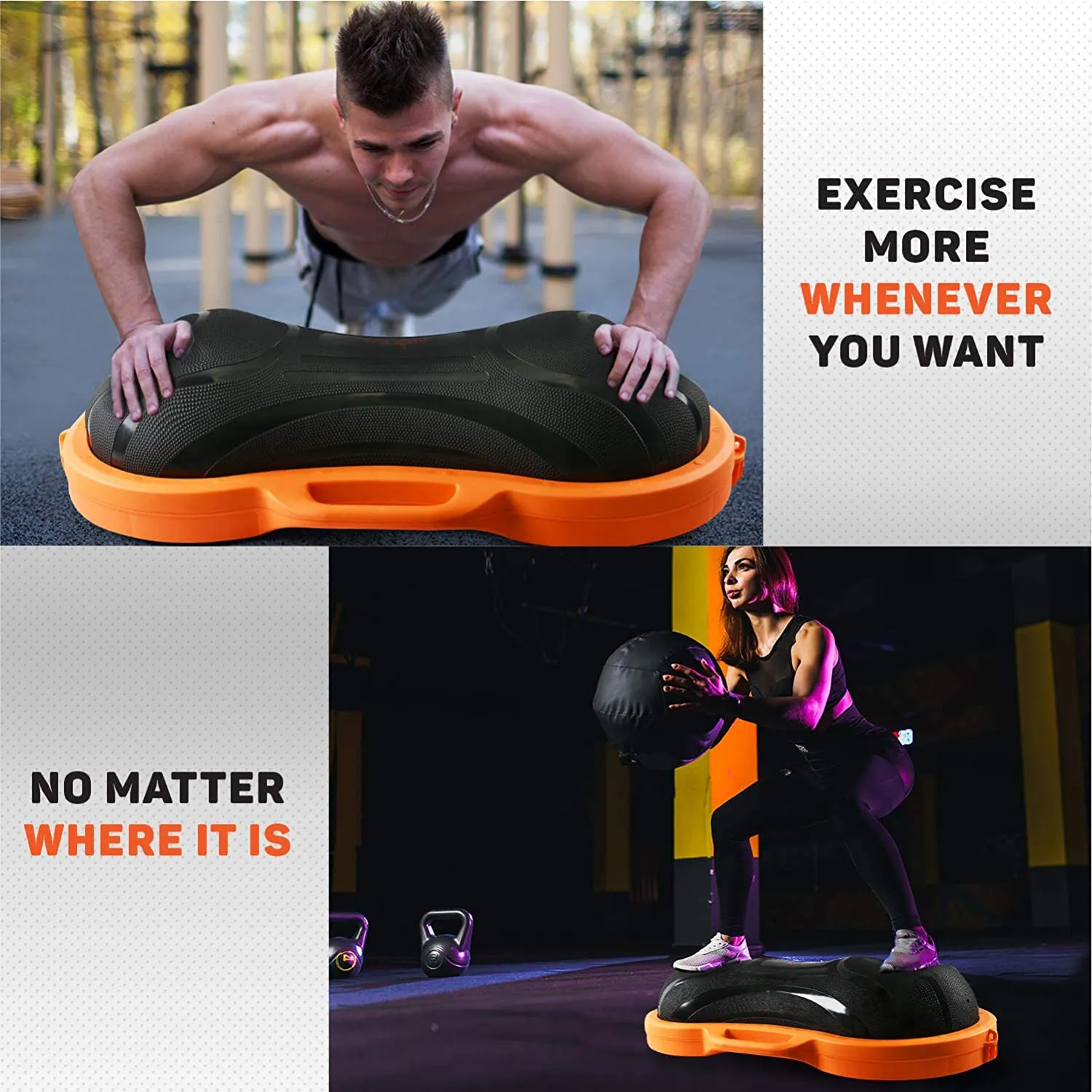 Half Peanut Balance Trainer Ball, 40 in, for Full Body Workout