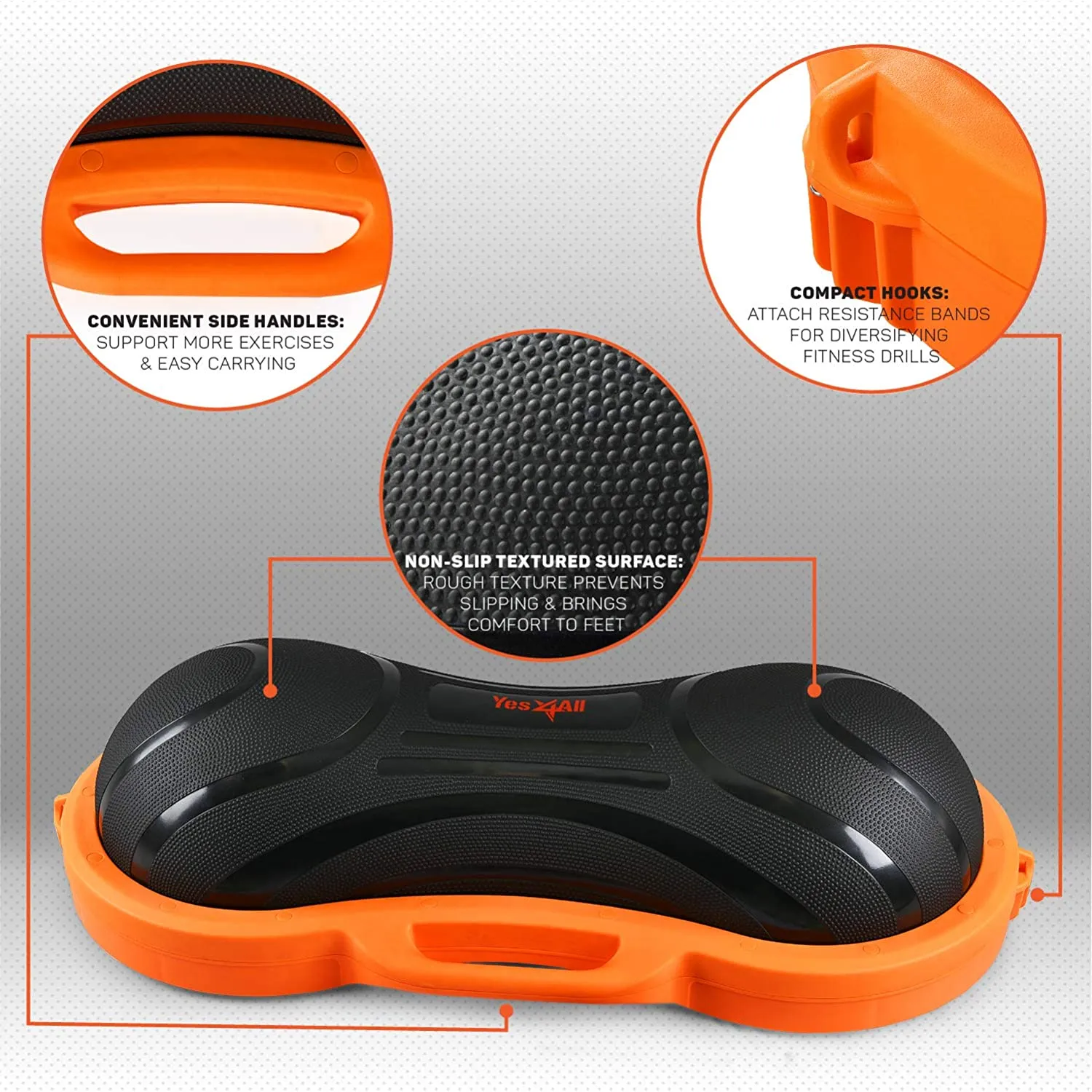 Half Peanut Balance Trainer Ball, 40 in, for Full Body Workout