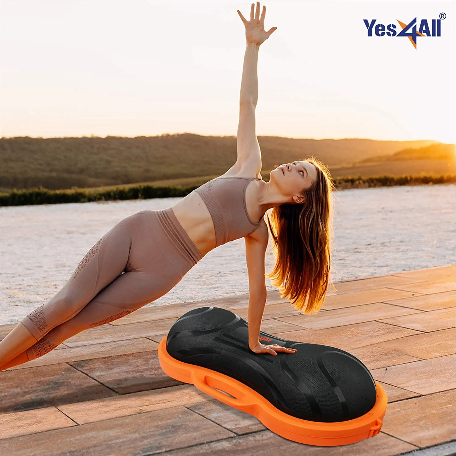 Half Peanut Balance Trainer Ball, 40 in, for Full Body Workout