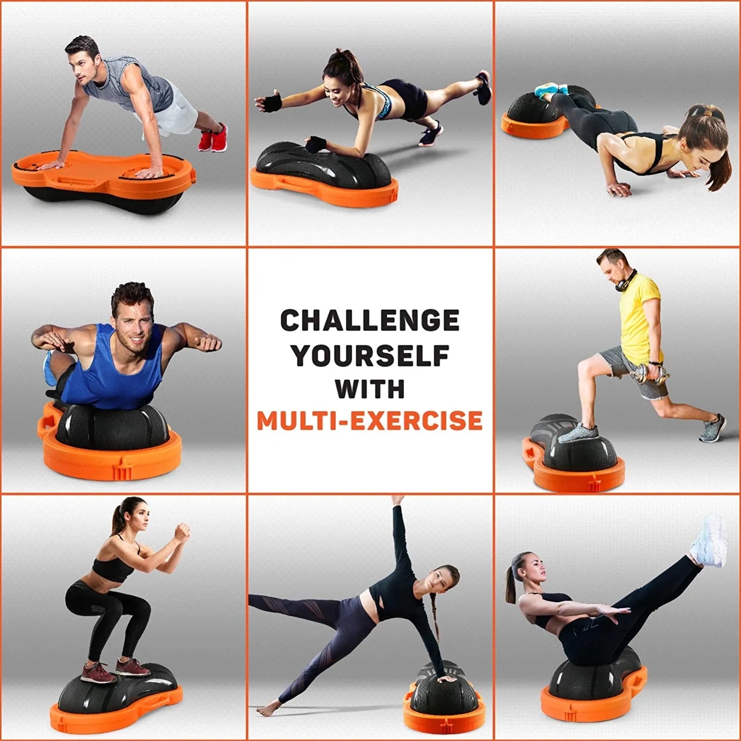 Half Peanut Balance Trainer Ball, 40 in, for Full Body Workout