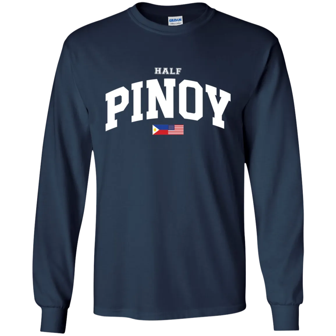 Half Pinoy FILAM Flag Youth Long Sleeve T-Shirt