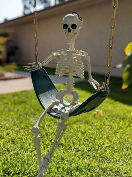 Halloween White Faux Skeleton Decoration