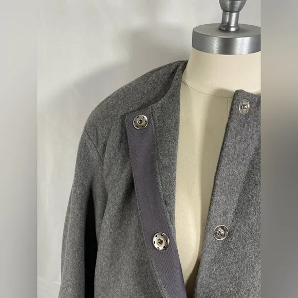 H&amp;M wool blend winter knee length coat  formal office career preppy classic 4
