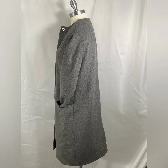 H&amp;M wool blend winter knee length coat  formal office career preppy classic 4