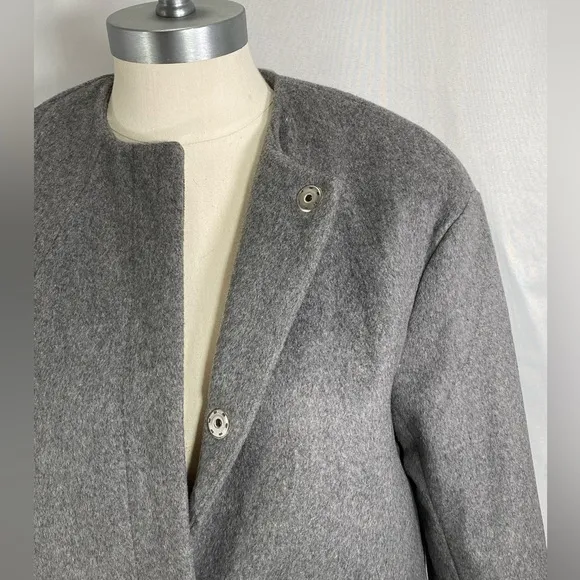 H&amp;M wool blend winter knee length coat  formal office career preppy classic 4