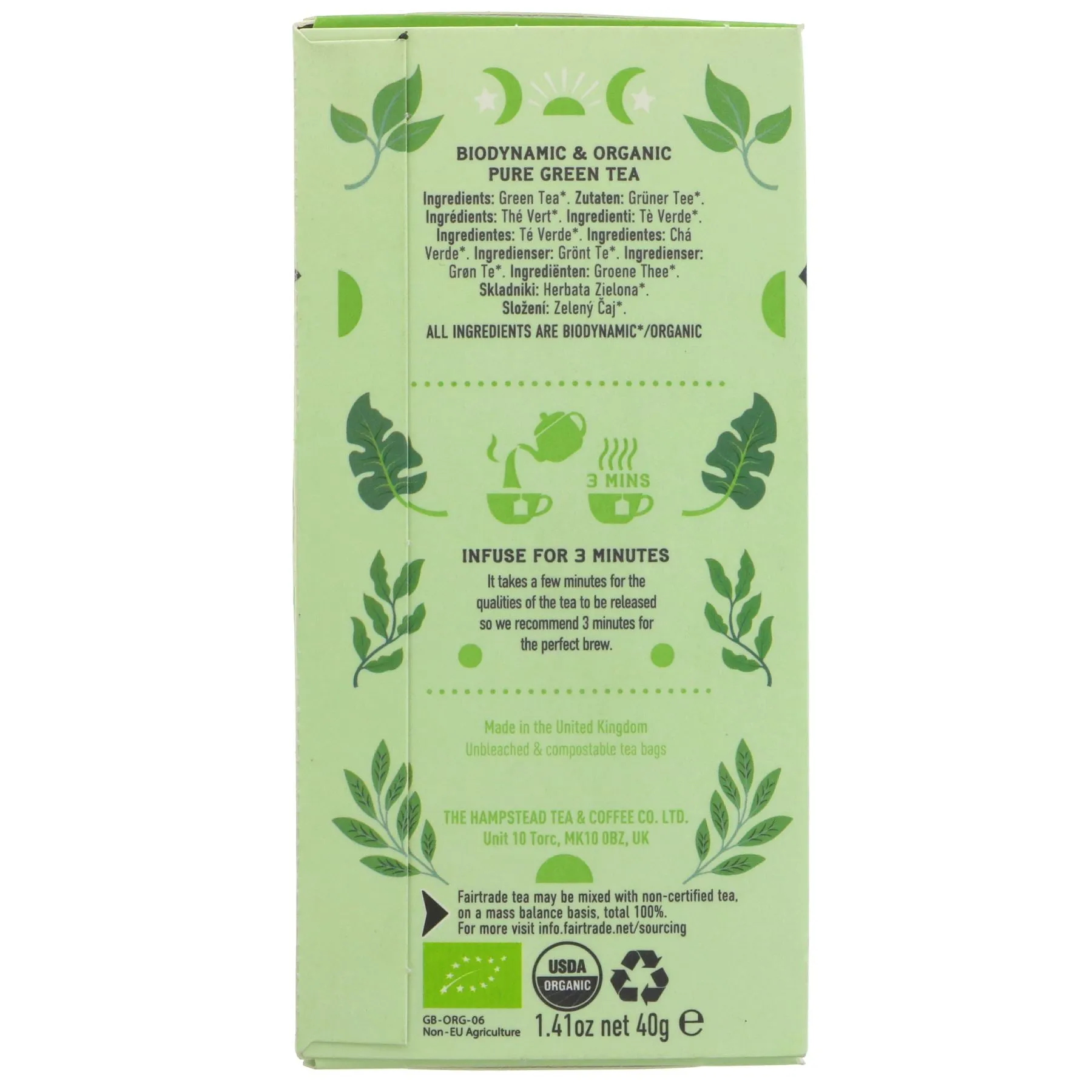 Hampstead Tea | Clean Green | 20 bags