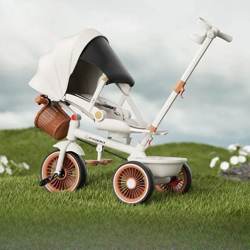 Hand-pushed three-wheeled Lightweight baby stroller