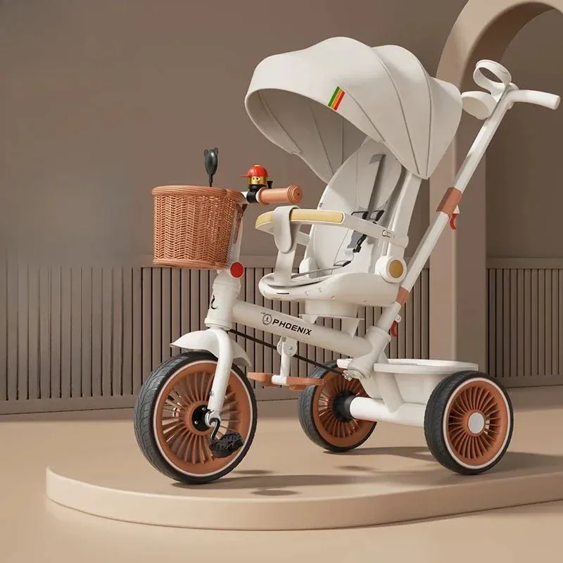 Hand-pushed three-wheeled Lightweight baby stroller