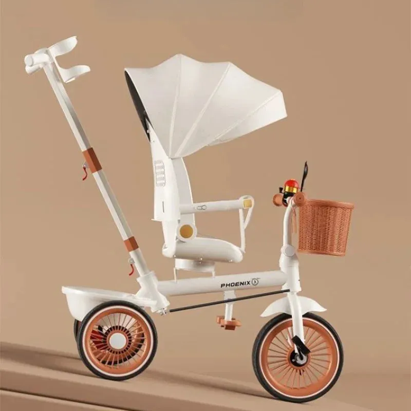 Hand-pushed three-wheeled Lightweight baby stroller