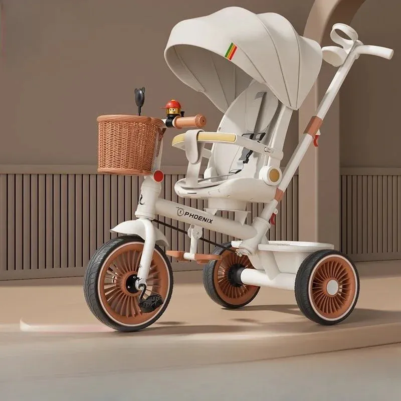 Hand-pushed three-wheeled Lightweight baby stroller