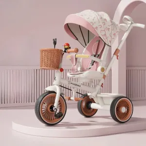 Hand-pushed three-wheeled Lightweight baby stroller