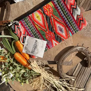 Handmade Ethnic Handbeaded Clutch Orange