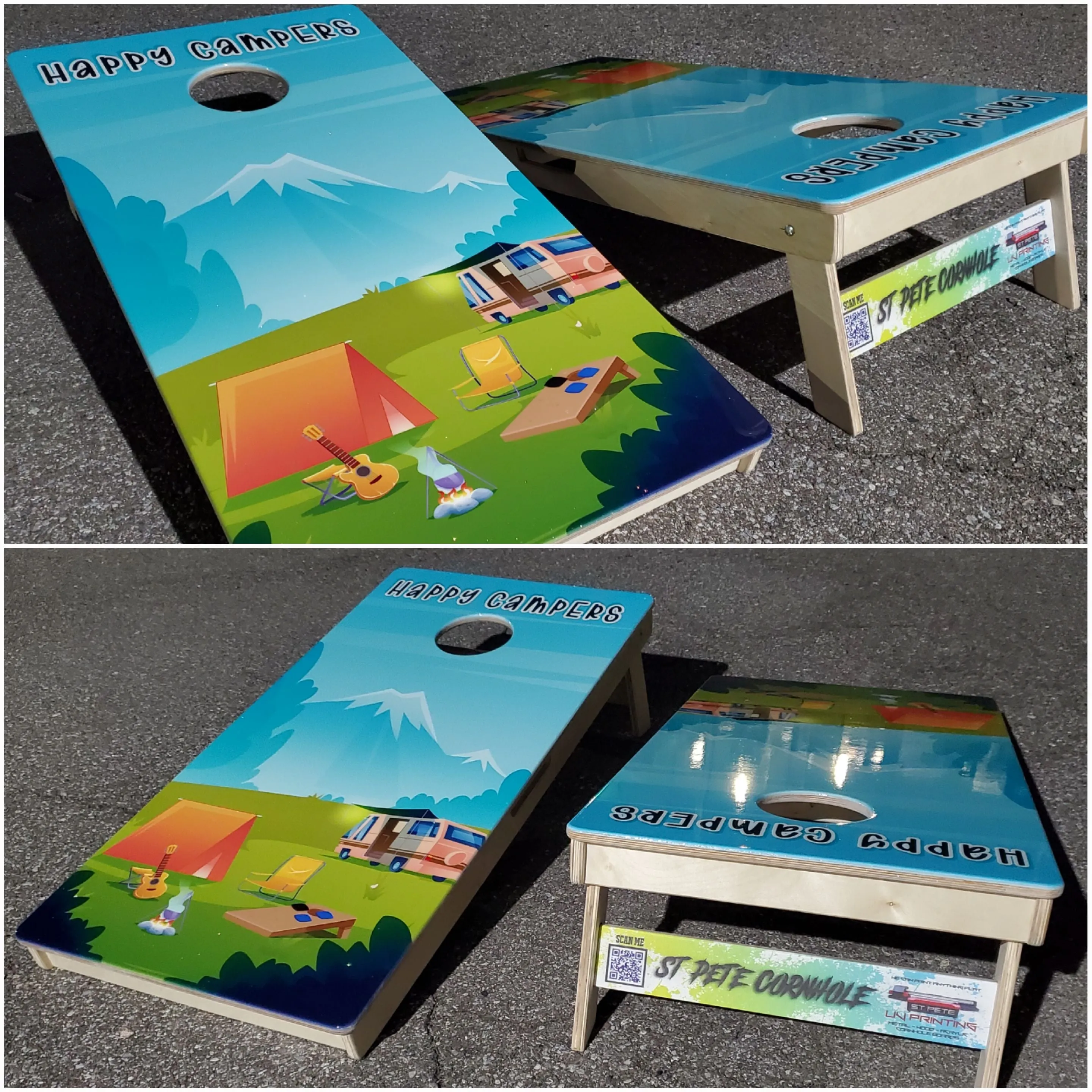 Happy Campers Cornhole Boards